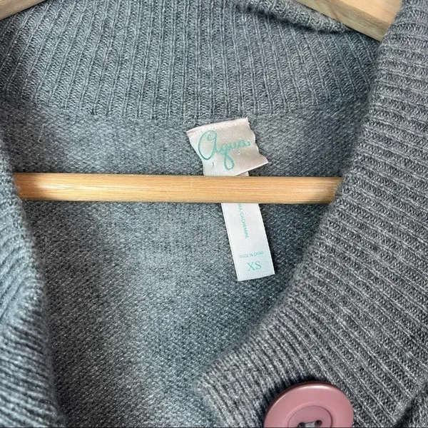 Aqua Y2K Gray Knit‎ Babydoll Button Down Cardigan Sweater XS - Image 5