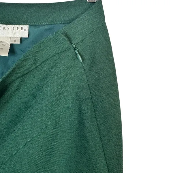 Doncaster Skirt Womens Size 6 Green A-Line Midi Pleated Hem Work Formal - Image 8