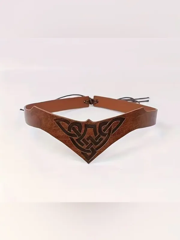 Vintage Style Medieval Celtic Viking Faux Leather Headband Cosplay Accessory - Image 8