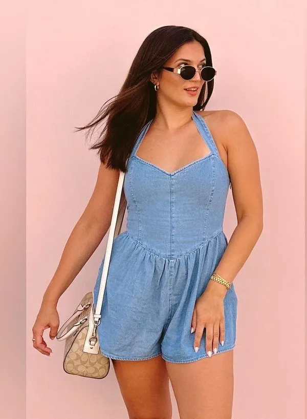 SHOW ME YOUR MUMU Romee Romper In Sky Indigo - Image 5