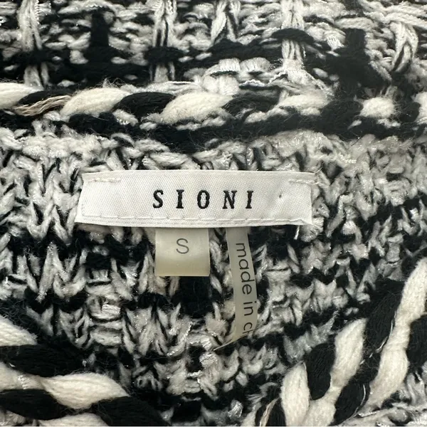 Sioni Tweed Boucle Knit Cardigan Sweater Blazer Women's Size Small - Image 8