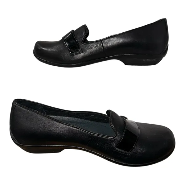 EUC Dansko Olena Loafers EU‎ 38 US 7.5-8 Black Leather Slip On Comfort Shoes - Image 3