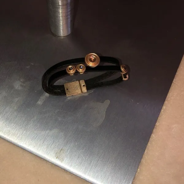 𝅺leather Bracelet slide stones - Image 2