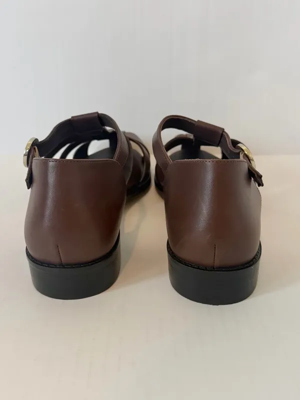 Pilcro Maris Fisherman Sandals in Brown Leather - Image 7