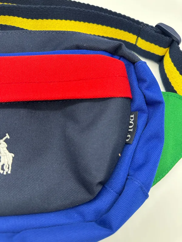 Polo Ralph Lauren Kids Colorblock Waist Bag Fanny Pack Crossbody Blue Red Green - Image 4