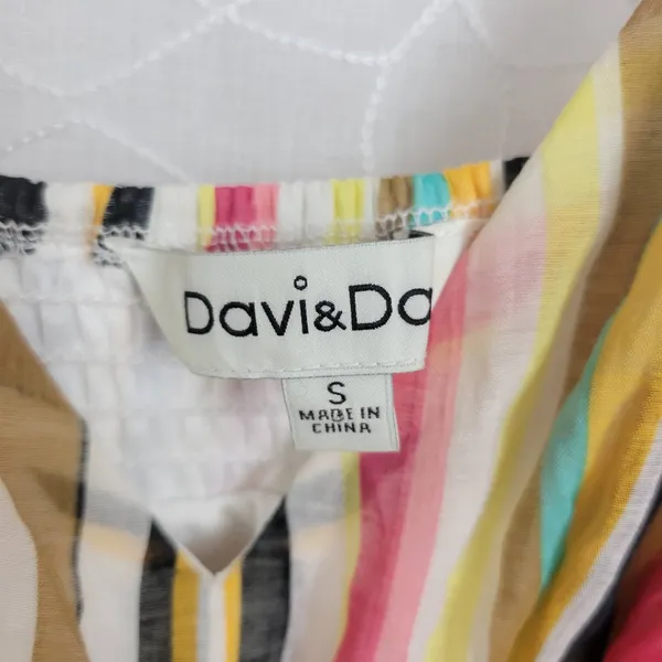 Davi & Dani Womens Dress Size S Multicolor Vertical Striped Spaghetti Strap Maxi - Image 4