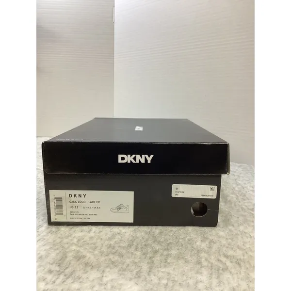 DKNY Oaks Logo Lace Up Sneakers Pale Blush Pink Faux‎ Suede Nylon Womens 11 - Image 3
