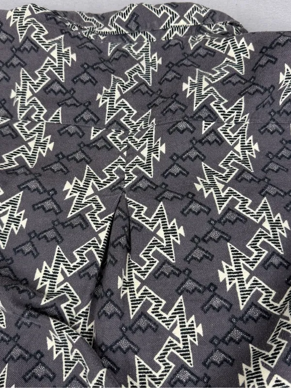 BDG Urban Outfitters Aztec Western Flannel Shirt Gray Cotton Women M - Image 4
