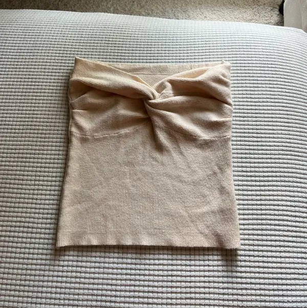 Knit Tube Top White - Image 3