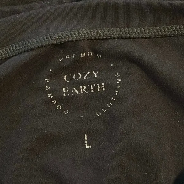 Cozy Earth Size L Crewneck Sweatshirt Black Lightweight - Image 3