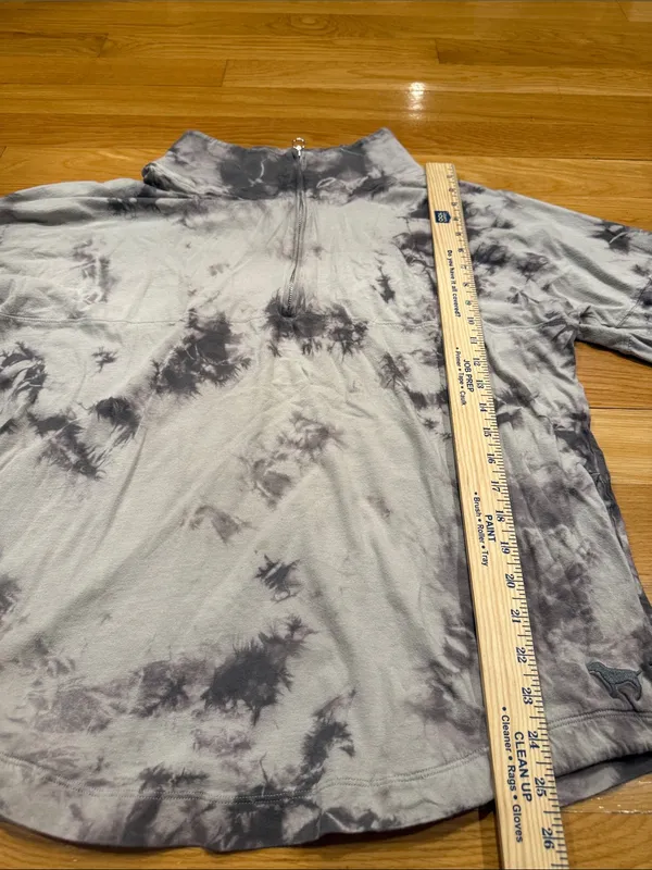 Pink Victoria’s Secret tie dye half zip pull over size large. - Image 3