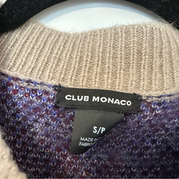 Club Monaco Floral Crew Neck Sweater Womens Small - Image 3