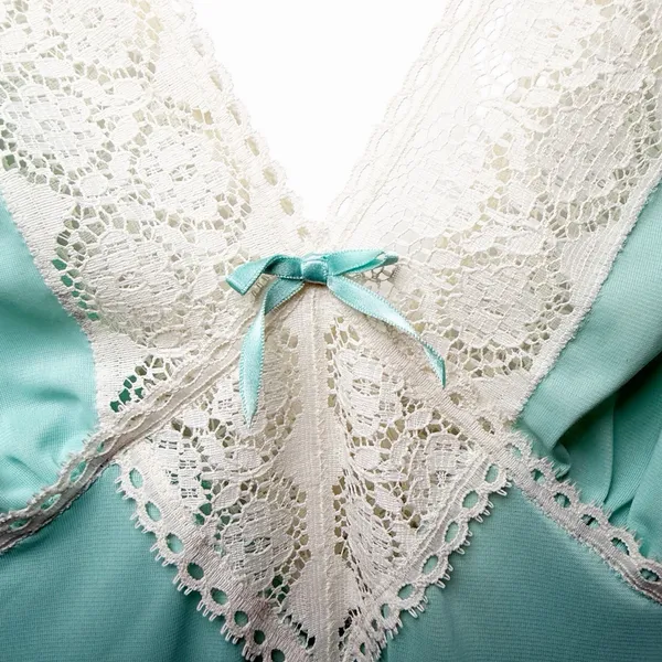 VTG Vanity Fair Nightgown 36 Aqua Blue Lace Maxi Dress 60s 70s USA Nylon - Image 6