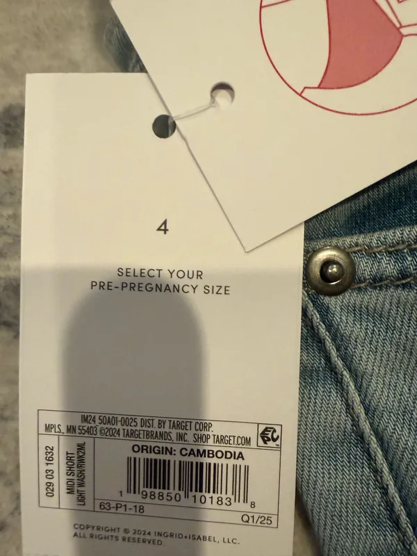 Isabel Maternity Jean Shorts - Image 2