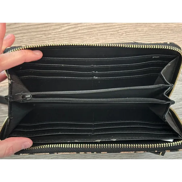 Nine West Cheeetah Black Gold Zip Wallet - Image 8