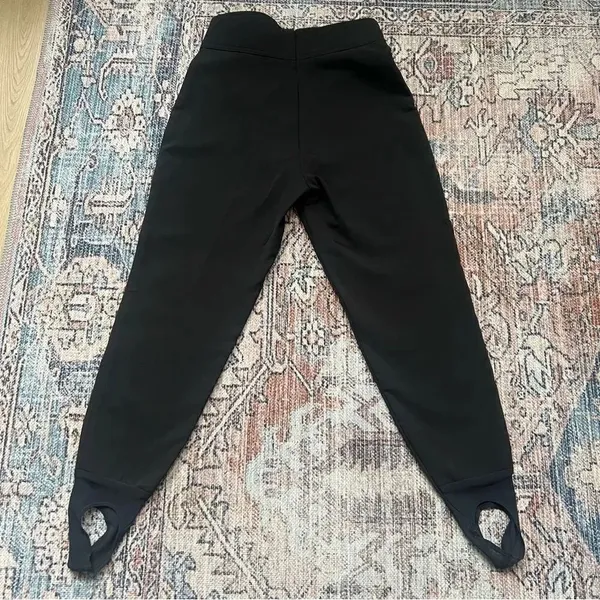 Vintage Schoeller of Switzerland Black Straight Slim Leg Stirrup Ski Snow Pants - Image 9