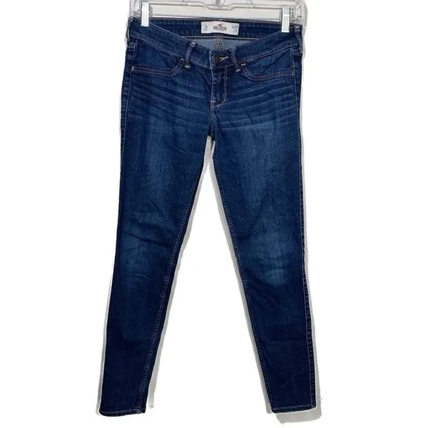 Hollister Skinny Jeans Womens 3R W26 L29 Dark Wash Low‎ Rise Stretch Denim - Image 7