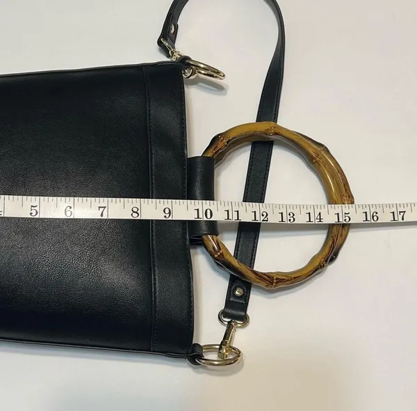 INC International Concepts Black Bucket Bag Style Purse - Image 13