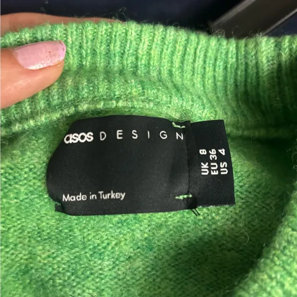 ASOS Design bright green oversized sweater - Image 6