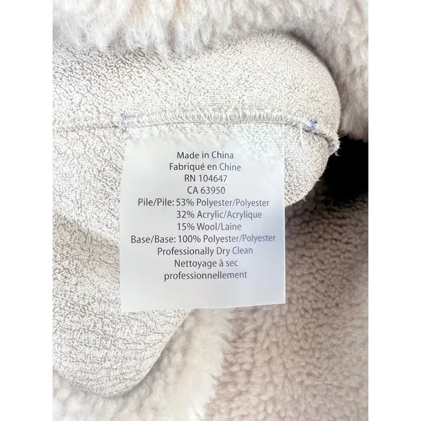 Forte Cashmere Beige Teddy Faux Fur Coat‎ Size M - Image 10