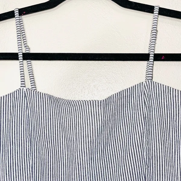 Karla Blue & White Seersucker Striped Mini Dress - Image 2