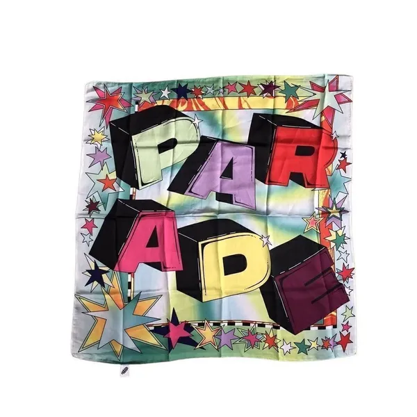 Garage Pride Parade Rainbow Silky Satin Scarf 24" - Image 2