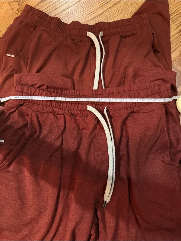 Vuori Maroon Jogger Pants with White Drawstring only LARGE left - Image 6