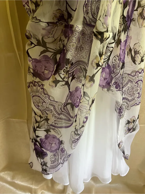 White House Black Market Chiffon A-Line Dress with Sash Tie Belt NWOT Never Worn - Image 13