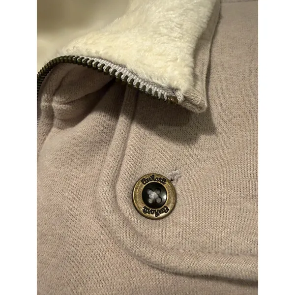 Carhartt For Women Jacket XS Beige‎ Sherpa Collar Y2K Vintage Workwear - Image 13