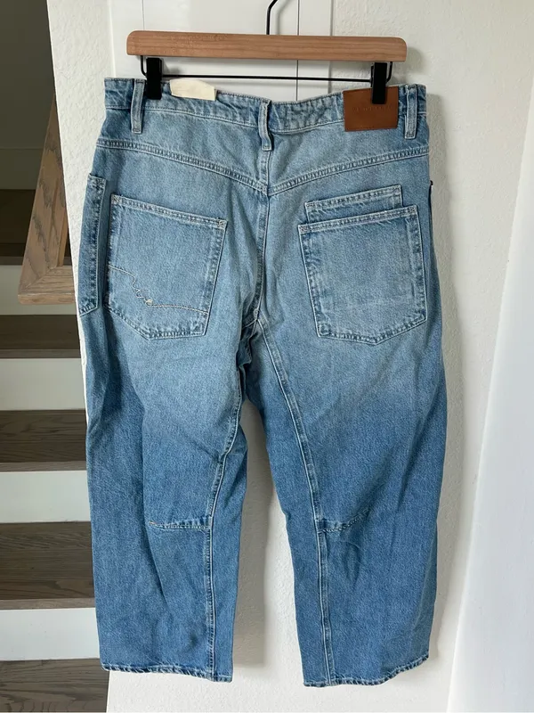 Free People We The Free Minimalist Moxie Barrel Jeans in County Fair Blue NWT - Image 4