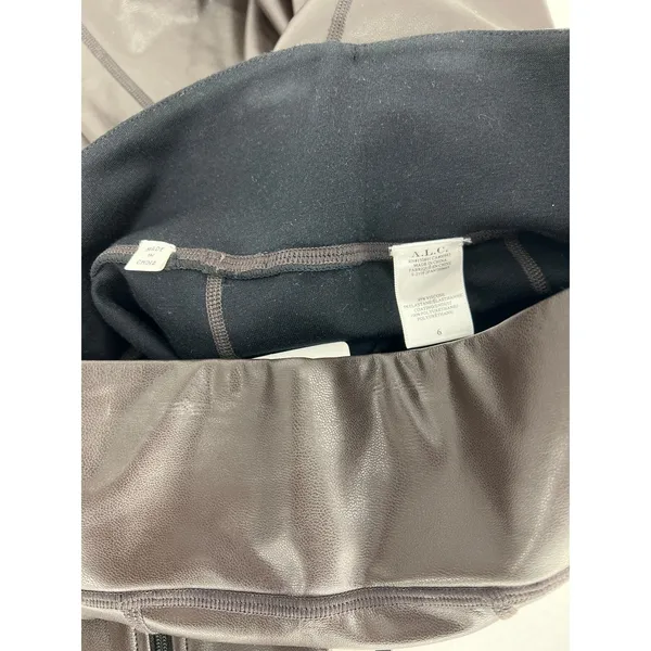 ALC Frank NWT Emile Vegan Leather‎ Legging Carob Brown Size 6 - Image 12