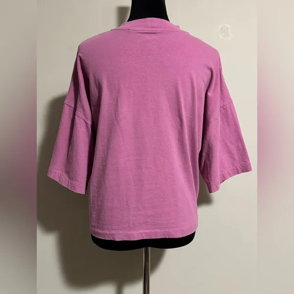 Preloved Uniqlo Pink Oversized Boxy Tee size small - Image 6