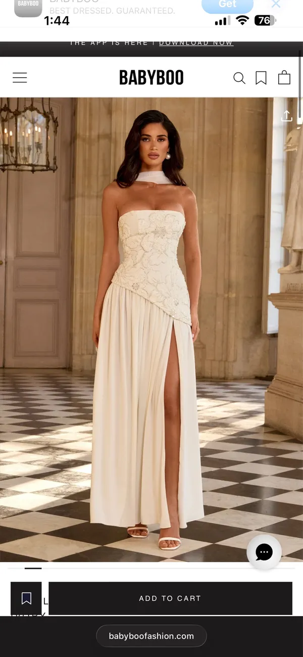 White Baby Boo Dress Strapless - Image 2