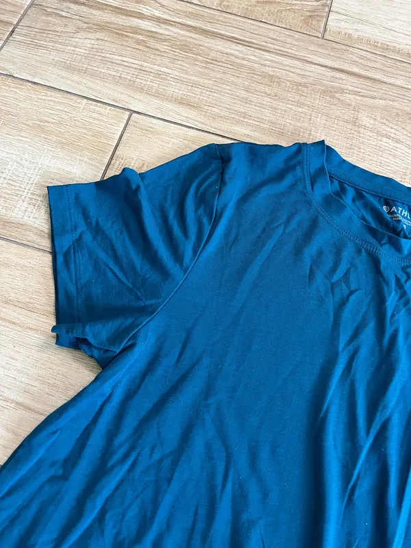 Womens Athleta Blue/Green Workout Top - S - Image 2