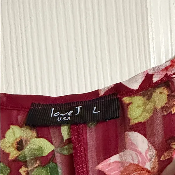 Love J Burgundy Floral Blouse - Image 7