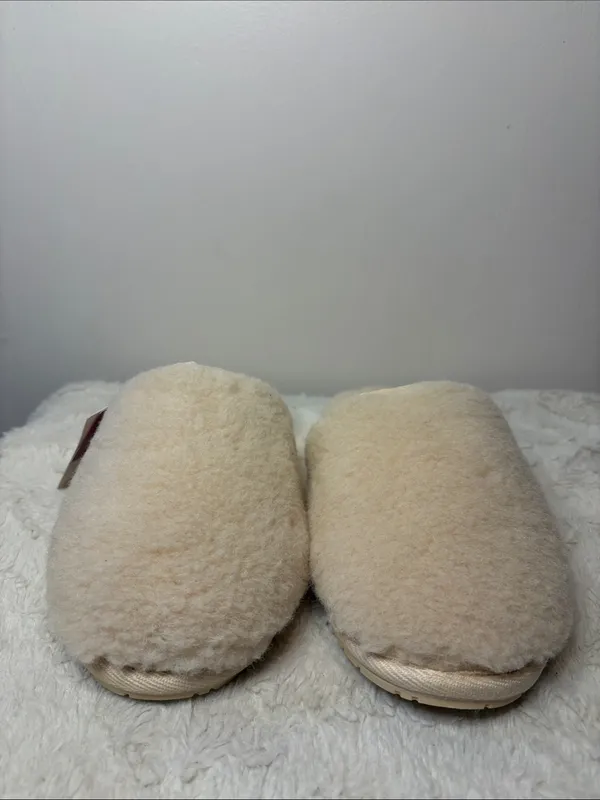 Secret Treasures NWT Fluffy Scuff Slippers Wool Blend Moisture Wicking SZ 8 - Image 3