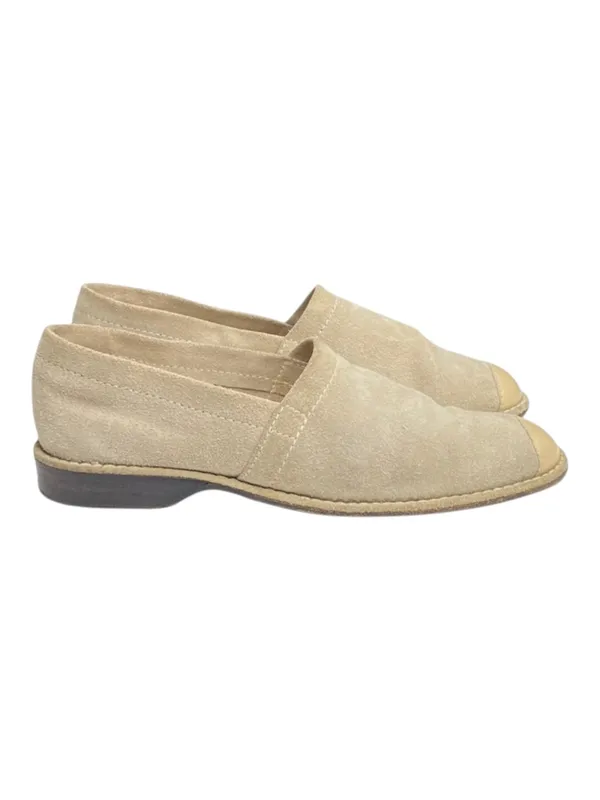 Donald J Pliner ⌘ Leather Cap Toe Espadrille Flats Shoes ⌘ Sand Suede ⌘ 6M - Image 2