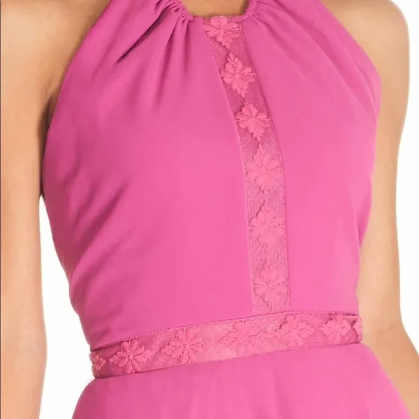 Dress the Population Odette Chiffon Maxi‎ Dress, Pink, Size; Large, NWT - Image 6