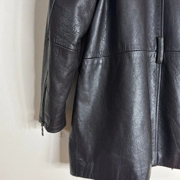 Vtg Wilsons thinsulate Leather jacket Asymmetrical‎ Zip Lined chocolate Brown S - Image 15