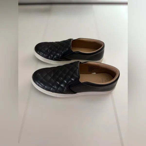 A New Day Black Quilted Slip-On Loafers - Image 3