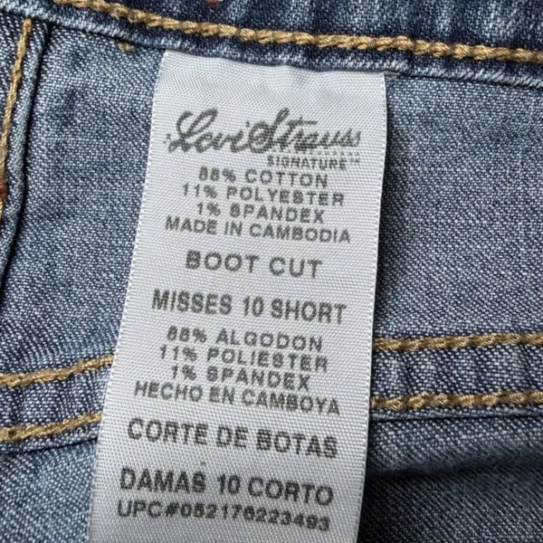 Levi Strauss Signature Womens Size 10 Short Bootcut Jeans Blue Stretch Denim - Image 5