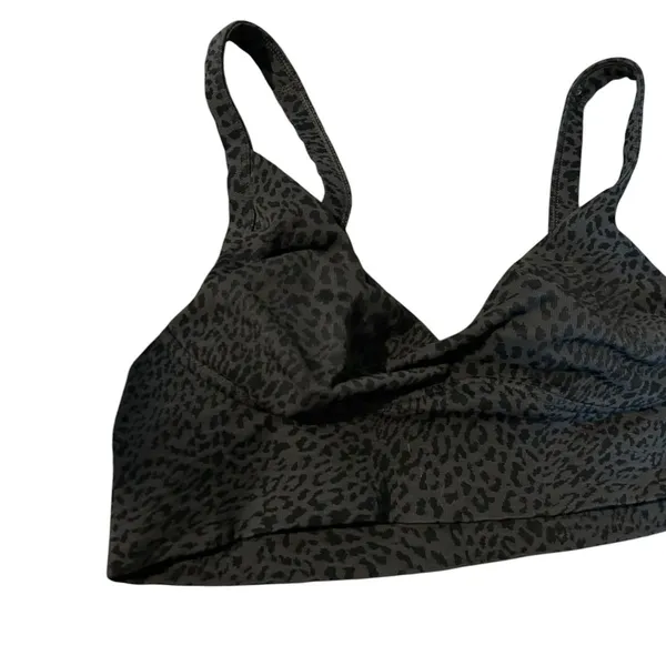 VICTORIAS SECRET Bralette Black Gray Animal Print Size L Casual Lounge Wireless - Image 3