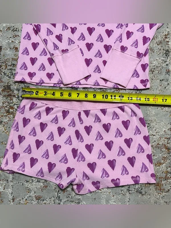 Victoria's Secret Pink Thermal Shorts Pajama Set size Medium - Image 4
