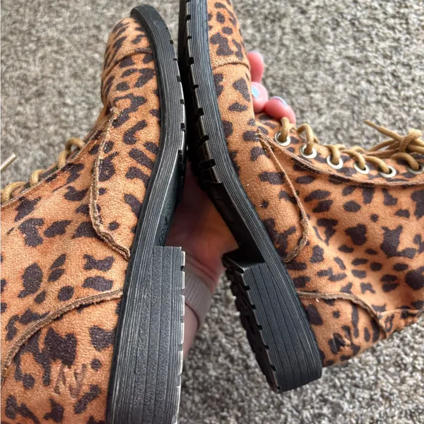 Billabong Leopard Print Lace and Zip Booties - Image 4