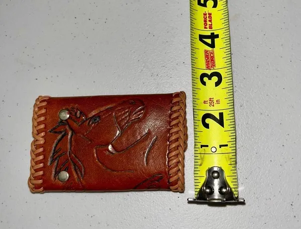 Leather Horse Head Key Pouch Unisex Brown - Image 4