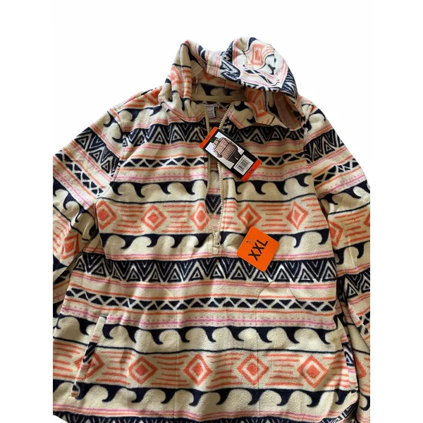 O'Neill Ladies Half Zip Print Fleece Hoodie size XXL - Image 5