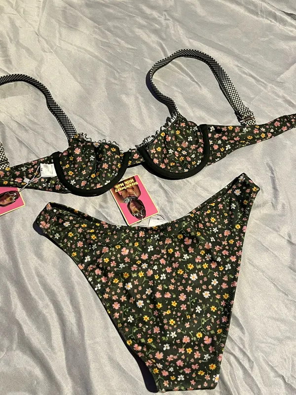 Strawberry milk on swim top and bottom - Image 2