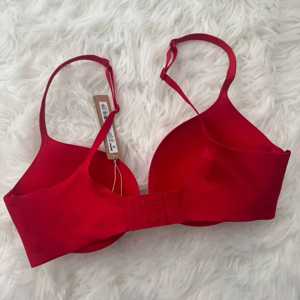 Skims Ultimate Pushup Plunge Bra Cayenne Size 32D - Image 6