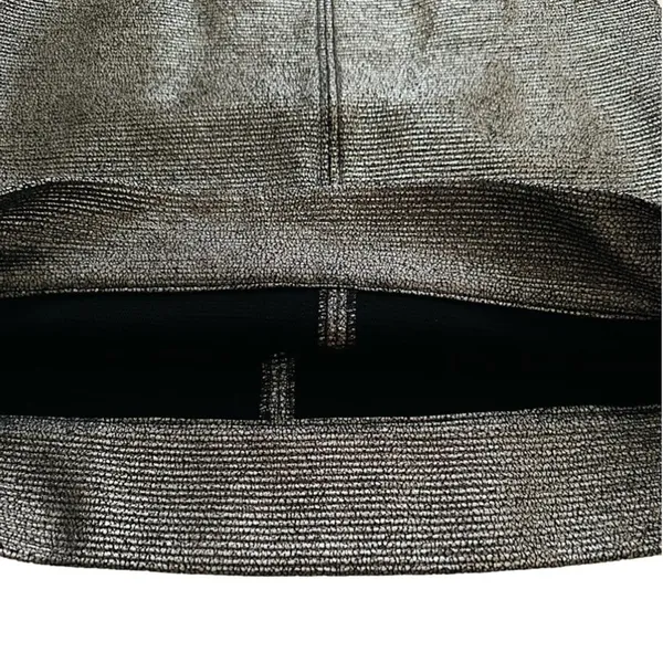 Diane Von Furstenberg Skirt Katinko Silver Metallic A-Line Skirt Size 10 - Image 8