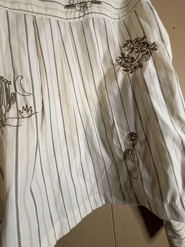 Scotch & Soda Embroidered Notch Lapel Stripe Shirt - Image 5